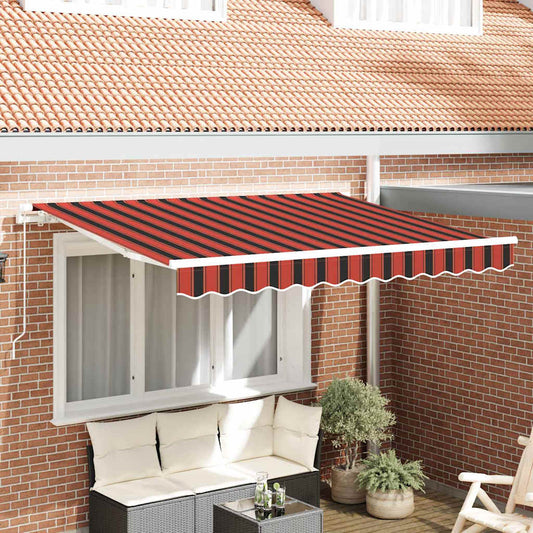 vidaXL Awning Replacement Fabric Orange and Brown 3.5 x 2 m Polyester