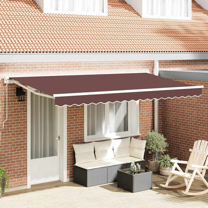 vidaXL Awning Replacement Fabric Brown 4 x 2 m Polyester