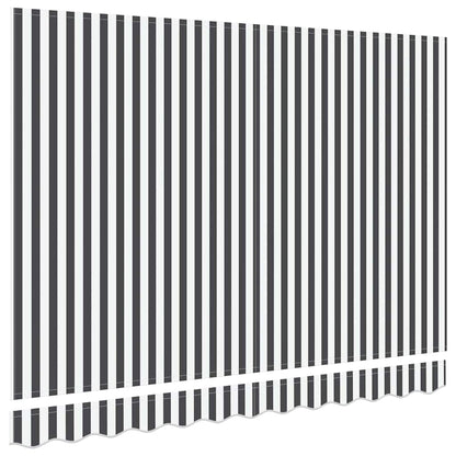 vidaXL Awning Replacement Fabric Anthracite and White 2.5 x 2 m
