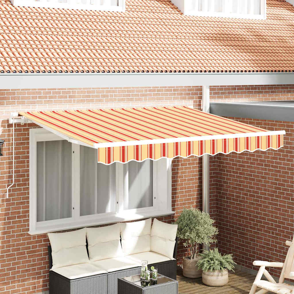 vidaXL Awning Replacement Fabric Yellow and Orange 2.5 x 2 m Polyester