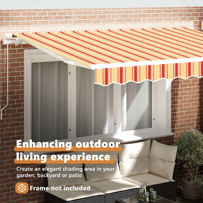 vidaXL Awning Replacement Fabric Multicolour 2.5 x 2 m Polyester