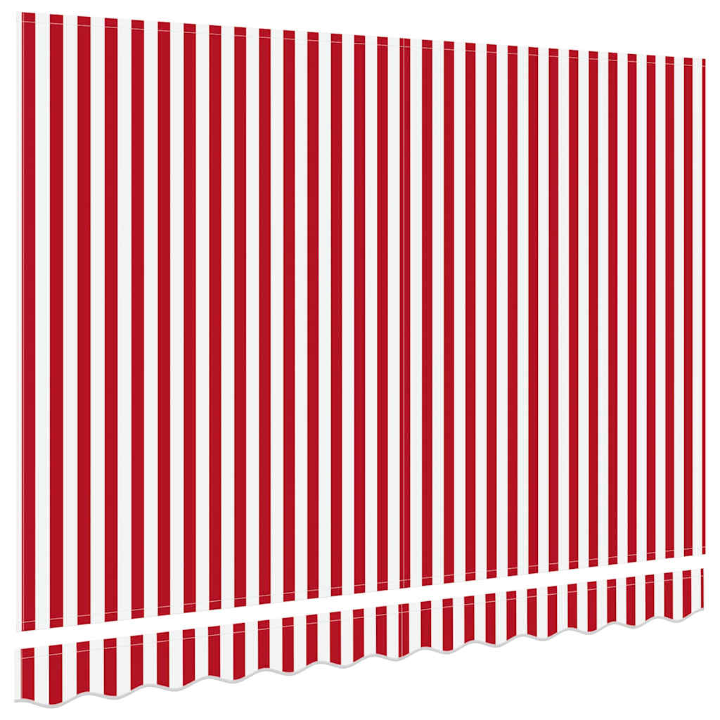 vidaXL Awning Replacement Fabric Red and White 2.5 x 2 m Polyester