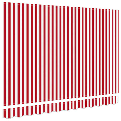 vidaXL Awning Replacement Fabric Red and White 2.5 x 2 m Polyester