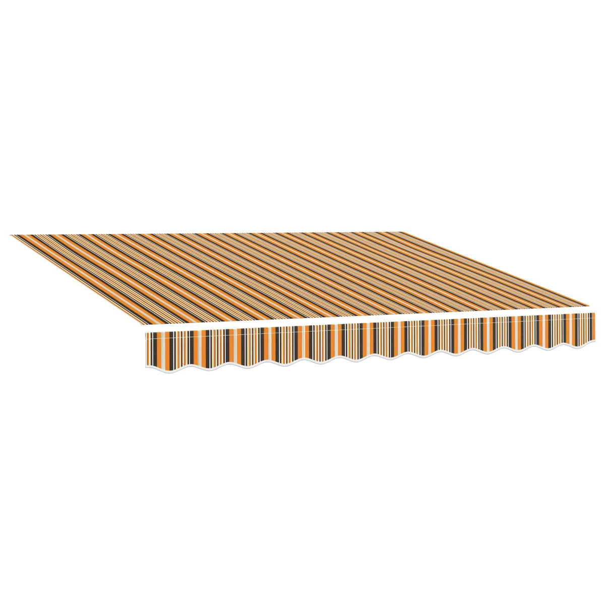 vidaXL Awning Canopy Replacement for 2.5x2 m Orange & Black Stripe