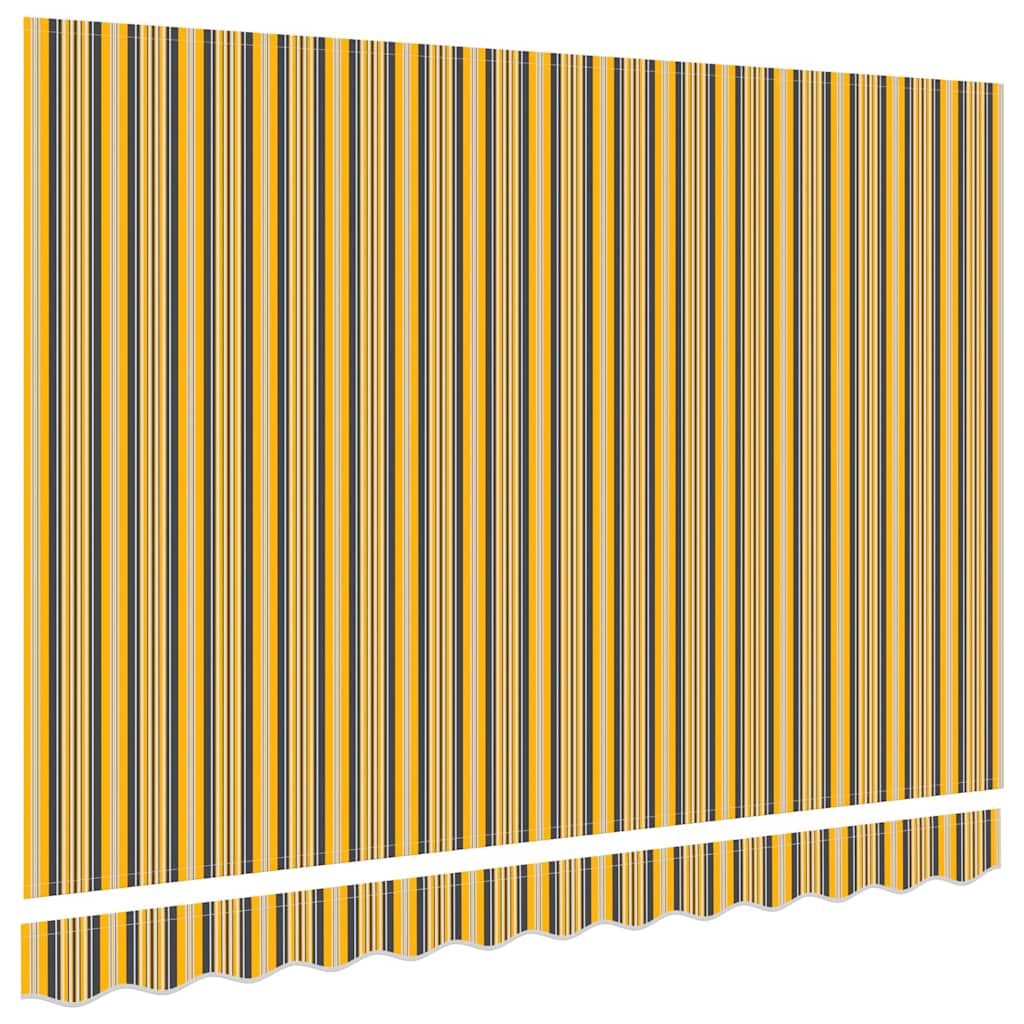 vidaXL Awning Replacement Fabric Orange and Black 2.5 x 2 m Polyester
