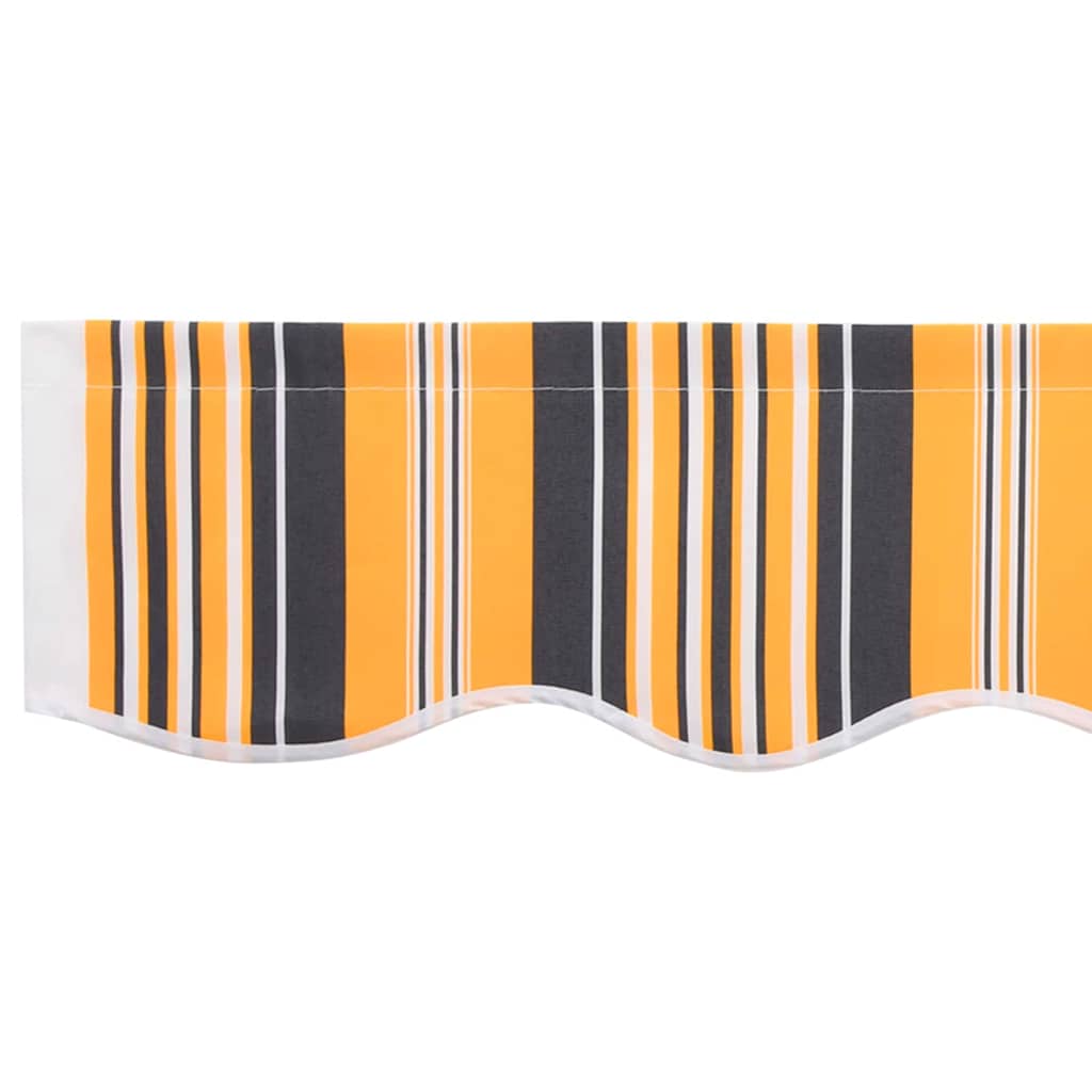 vidaXL Awning Replacement Fabric Orange and Black 3.5 x 2 m Polyester