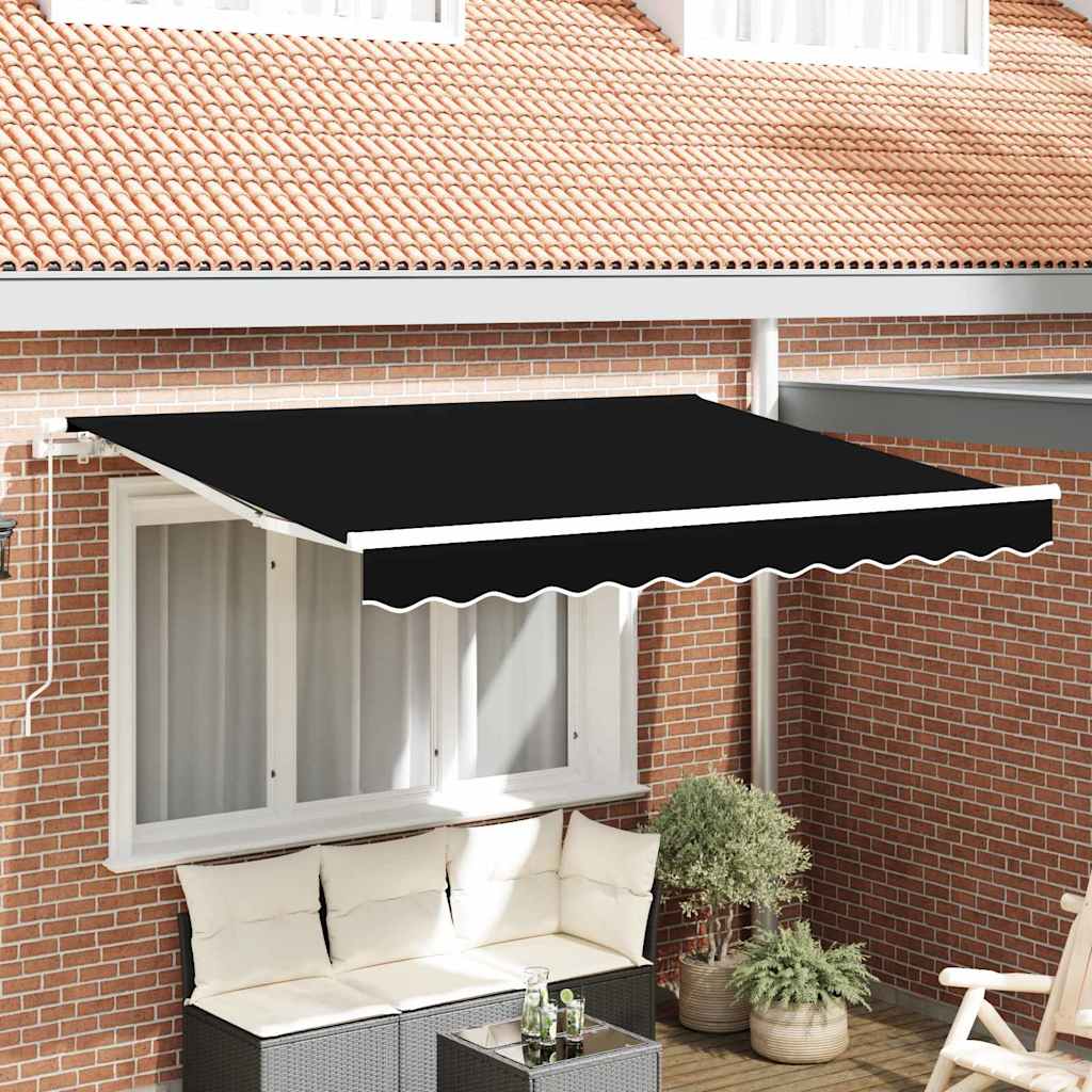 vidaXL Awning Replacement Fabric Black 3 x 2.5 m Polyester