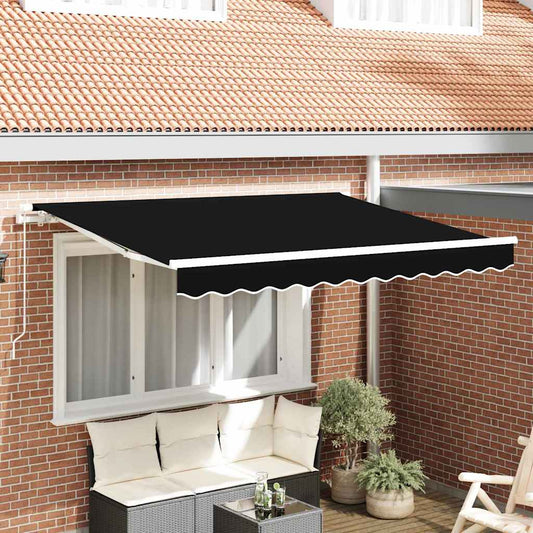 vidaXL Awning Replacement Fabric Black 3 x 2.5 m Polyester