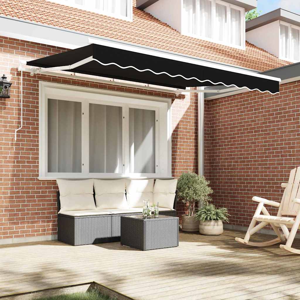 vidaXL Awning Replacement Fabric Black 3 x 2.5 m Polyester