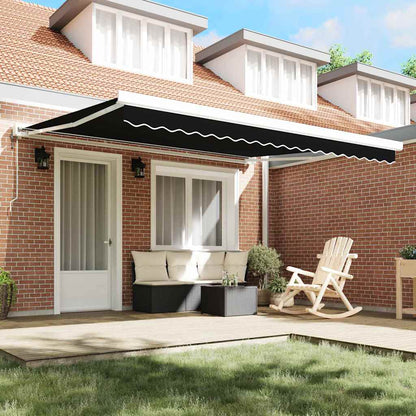 vidaXL Awning Replacement Fabric Black 4 x 3 m Polyester
