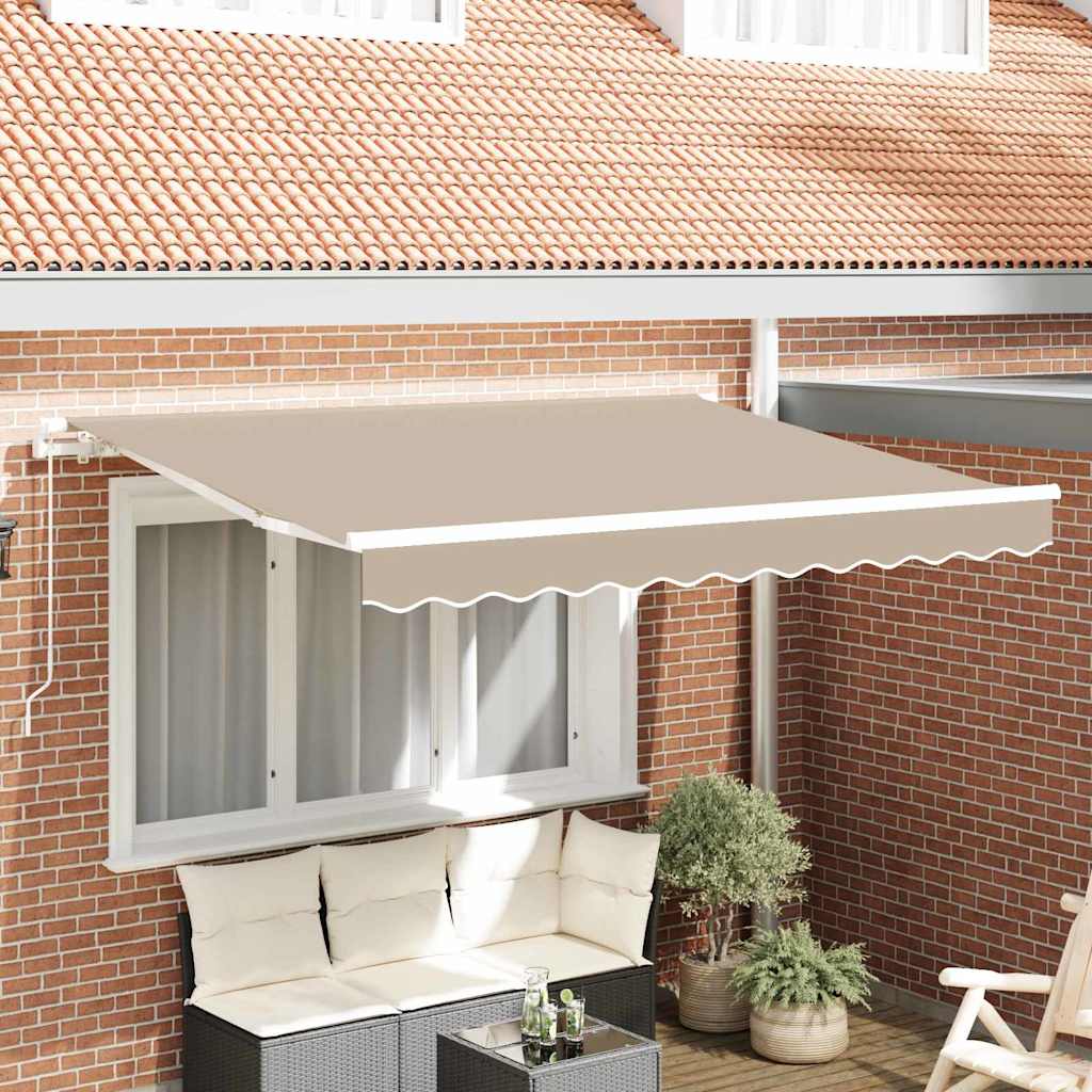 vidaXL Awning Replacement Fabric Beige 330 x 195 cm Polyester
