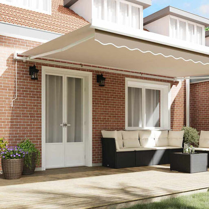 vidaXL Awning Replacement Fabric Beige 5 x 3.5 m Polyester