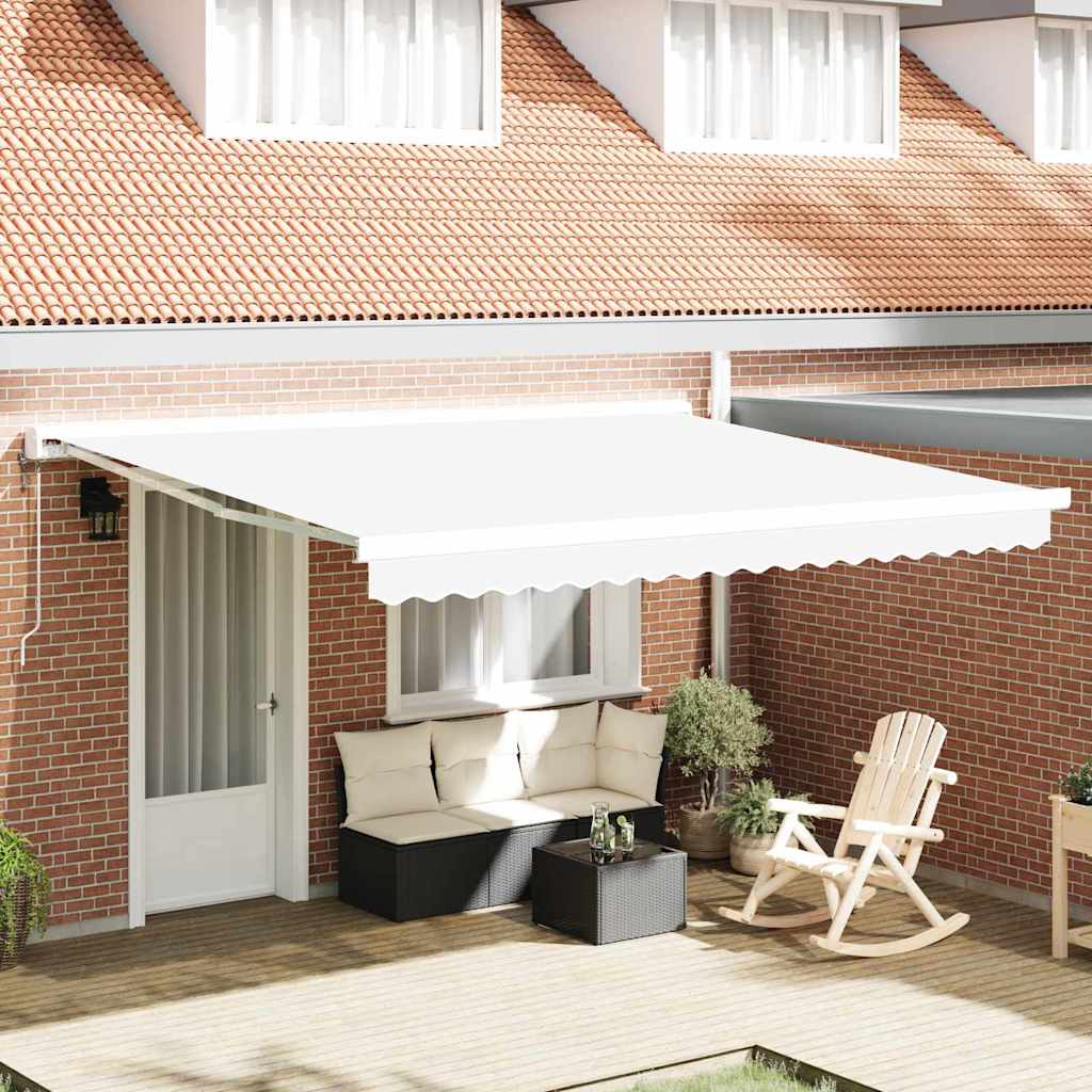 vidaXL Awning Replacement Fabric White 4 x 3 m Polyester