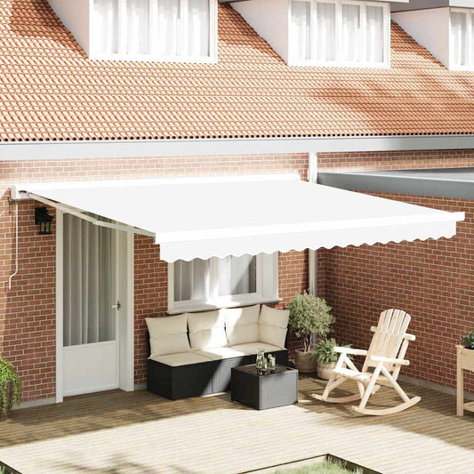vidaXL Awning Replacement Fabric White 4 x 3.5 m Polyester