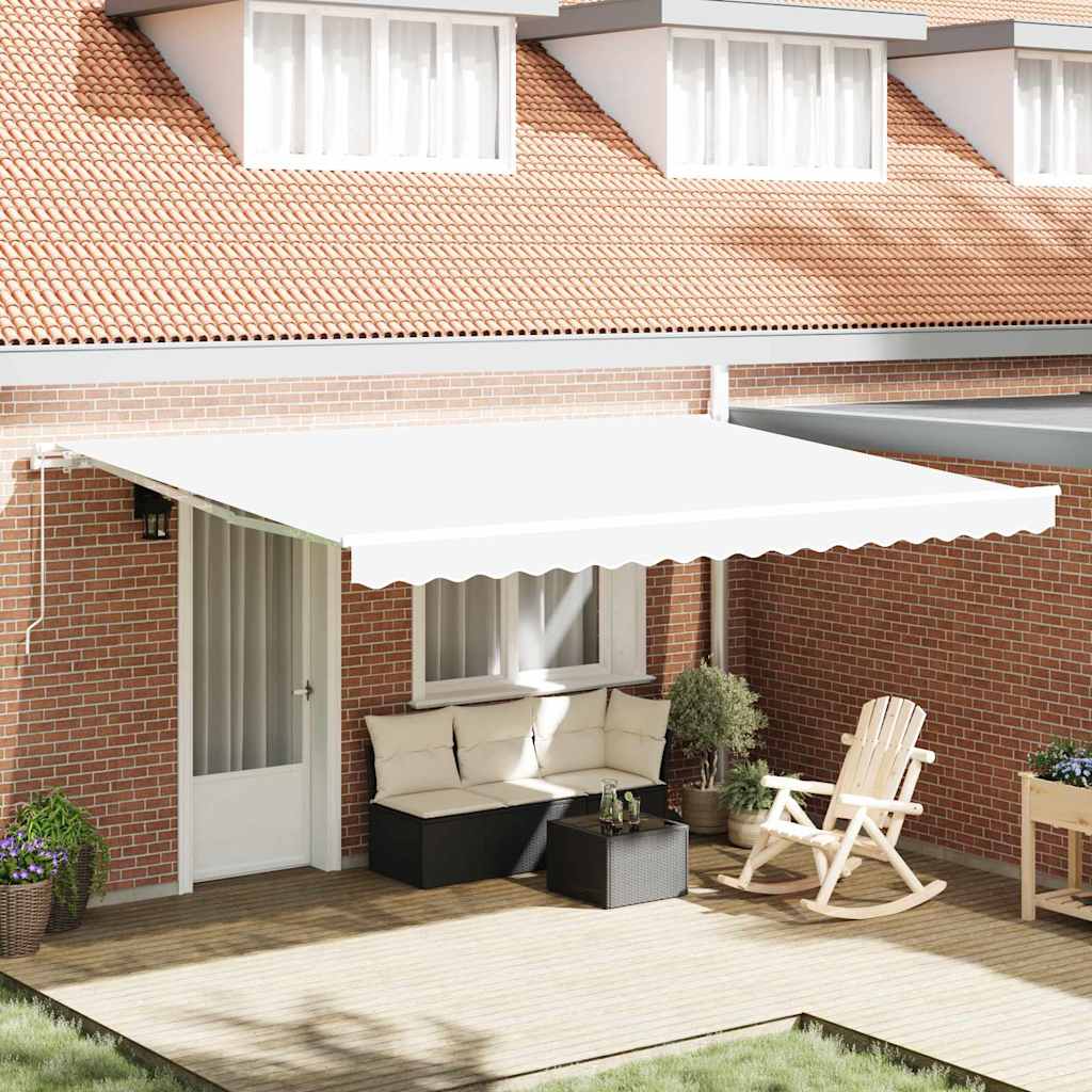 vidaXL Awning Replacement Fabric White 4.5 x 3 m Polyester