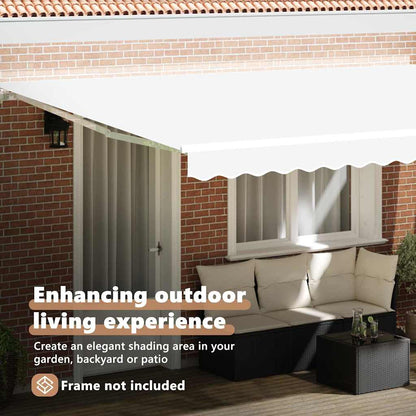 vidaXL Awning Replacement Fabric White 4.5 x 3 m Polyester