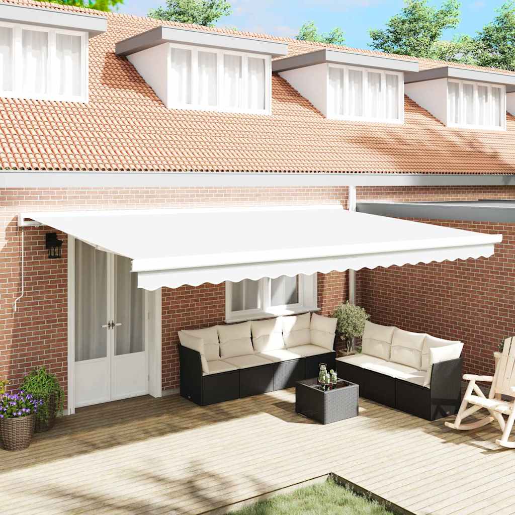 vidaXL Awning Replacement Fabric White 5 x 3 m Polyester