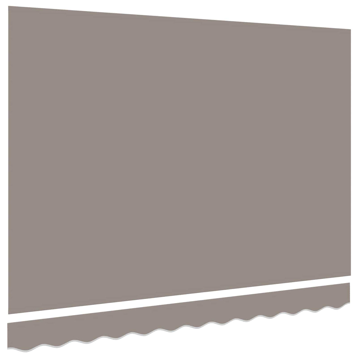 vidaXL Awning Canopy Replacement for 3x2.5 m Light Grey Polyester