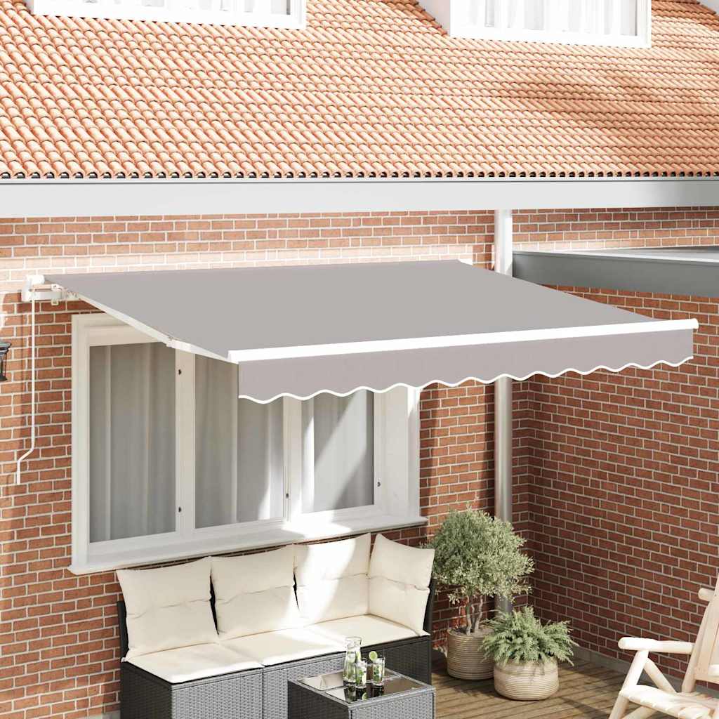 vidaXL Awning Replacement Fabric Light Grey 3.5 x 2.5 m Polyester
