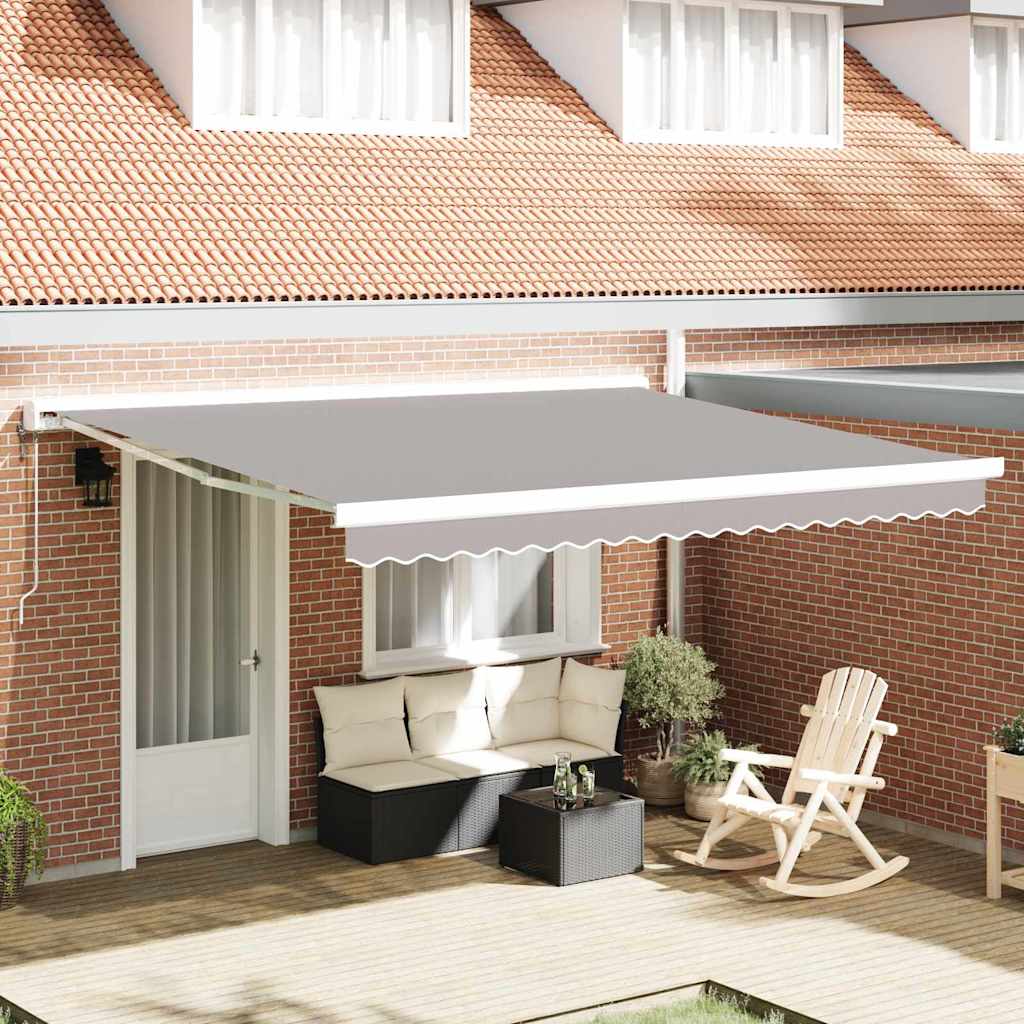 vidaXL Awning Replacement Fabric Light Grey 4 x 3.5 m Polyester