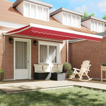 vidaXL Awning Replacement Fabric Red 4 x 3 m Polyester