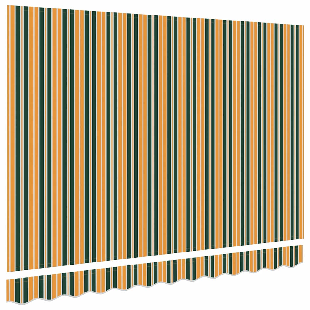 vidaXL Awning Replacement Fabric Green and yellow 3.5 x 2.5 m