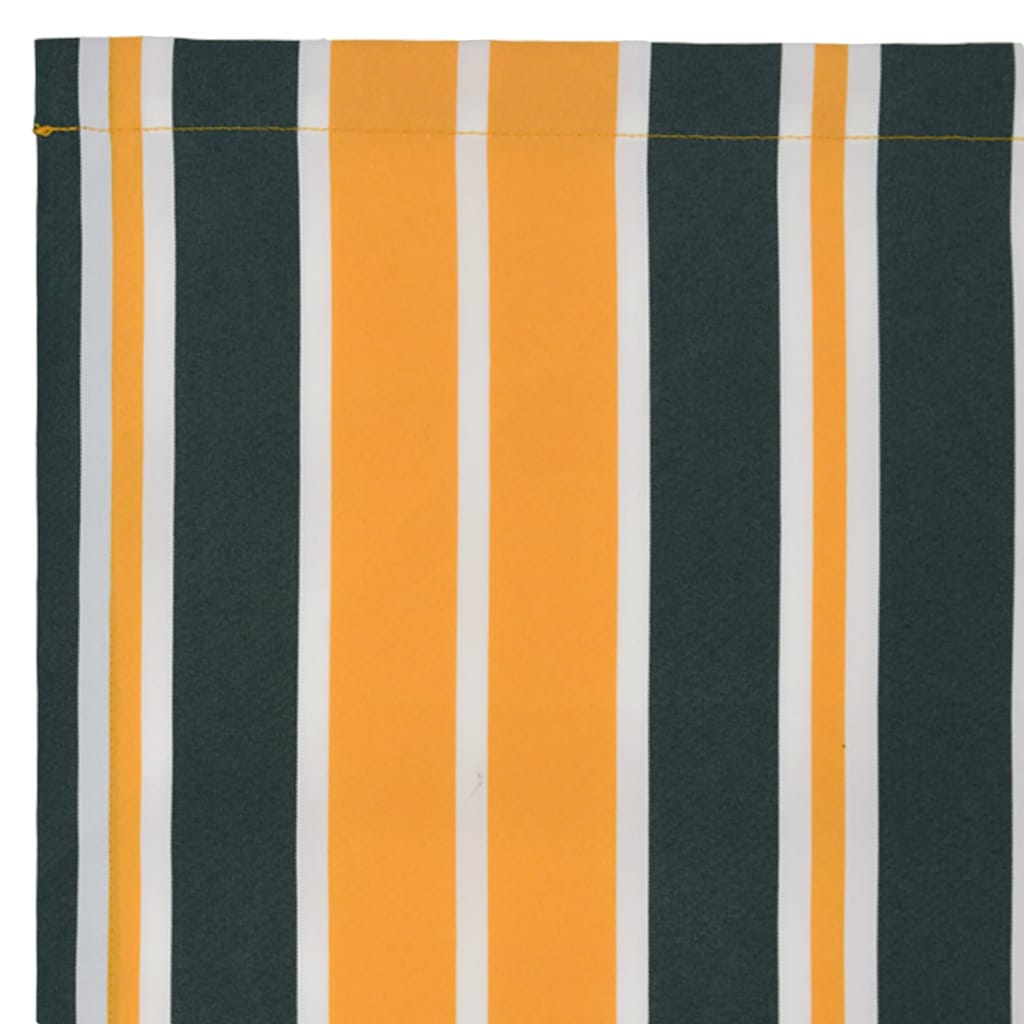 vidaXL Awning Replacement Fabric Green and yellow 4 x 3 m Polyester