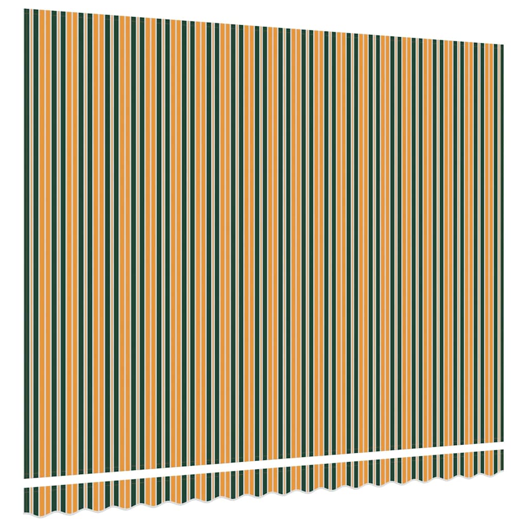 vidaXL Awning Replacement Fabric Green and yellow 4 x 3 m Polyester