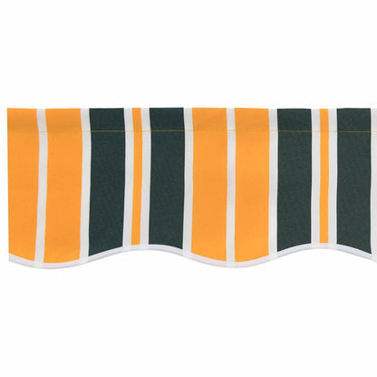 vidaXL Awning Replacement Fabric Green and yellow 4 x 3.5 m Polyester