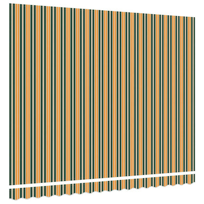 vidaXL Awning Replacement Fabric Green and yellow 4 x 3.5 m Polyester