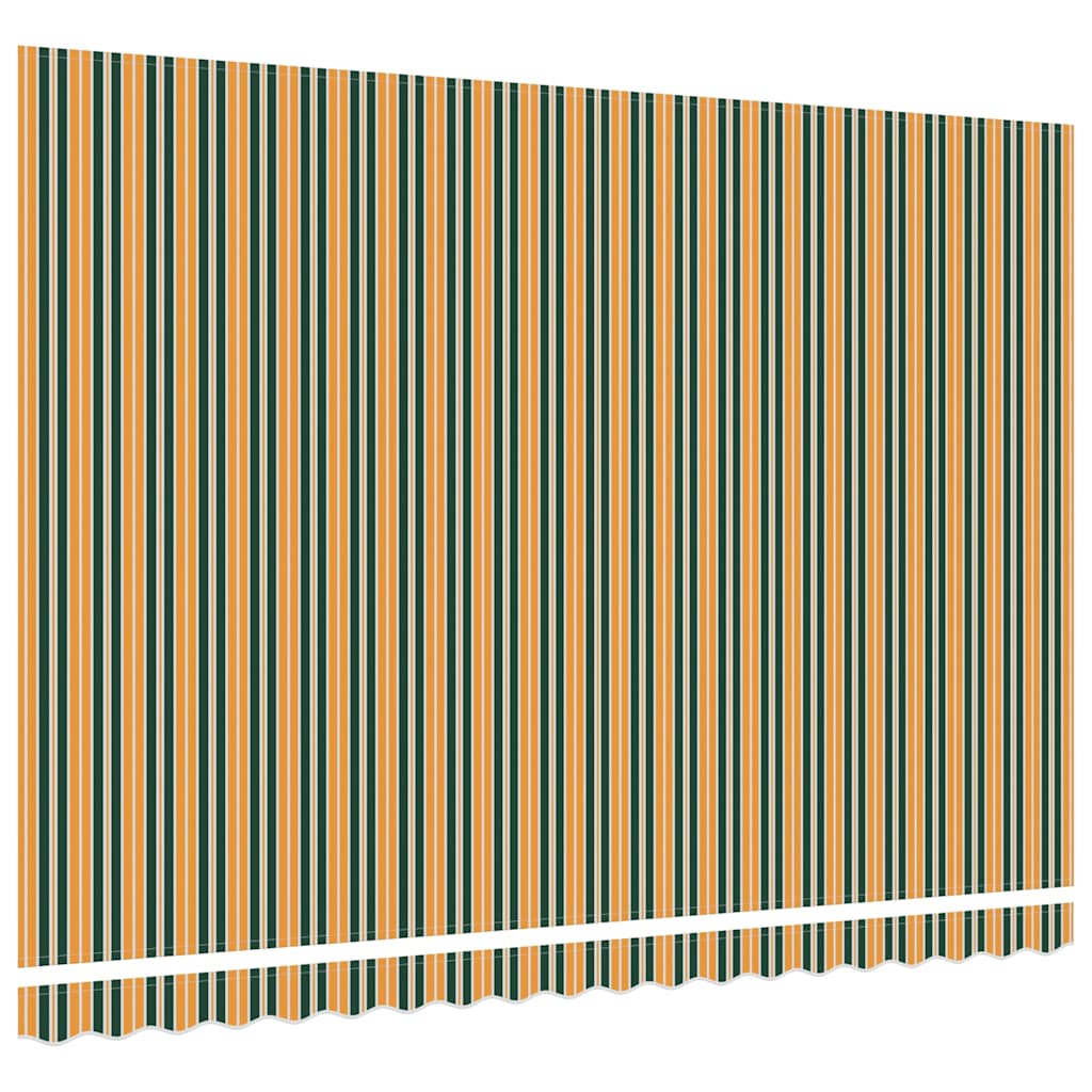 vidaXL Awning Replacement Fabric Green and yellow 4.5 x 3 m Polyester