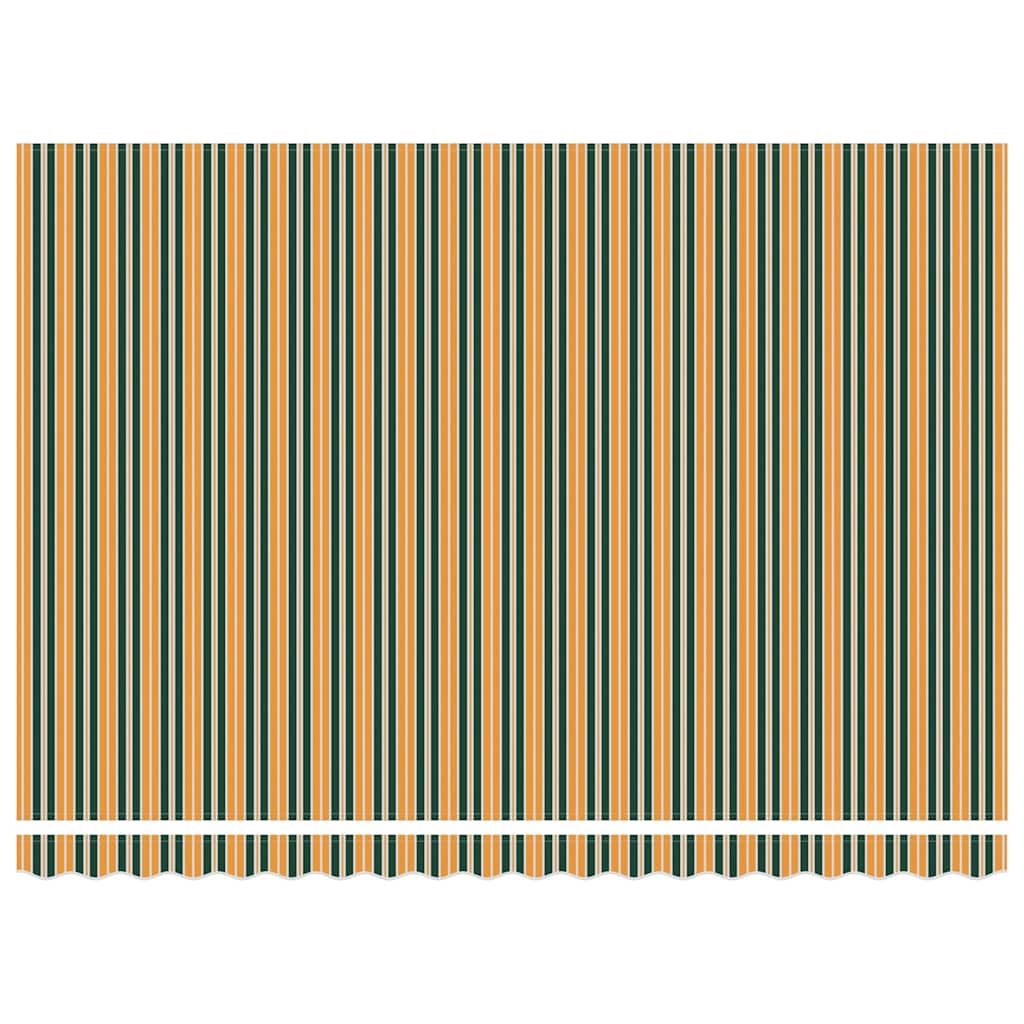 vidaXL Awning Replacement Fabric Green and yellow 4.5 x 3 m Polyester
