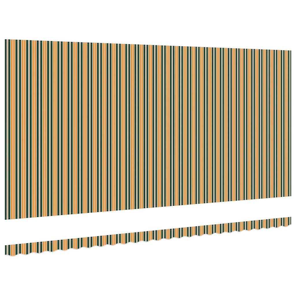 vidaXL Awning Replacement Fabric Green and yellow 6 x 3 m Polyester