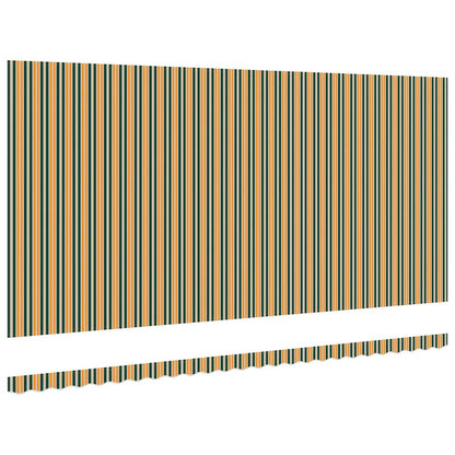 vidaXL Awning Replacement Fabric Green and yellow 6 x 3 m Polyester