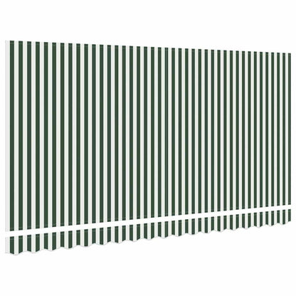 vidaXL Awning Replacement Fabric Green and White 4 x 2 m Polyester