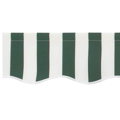 vidaXL Awning Replacement Fabric Green and White 4 x 3 m Polyester