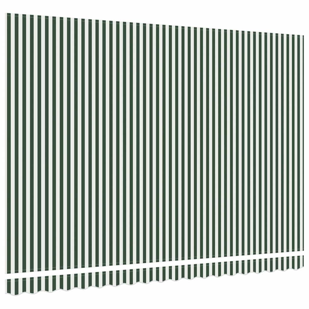 vidaXL Awning Replacement Fabric Green and White 430 x 345 cm