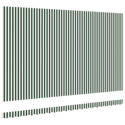 vidaXL Awning Replacement Fabric Green and White 5 x 3 m Polyester