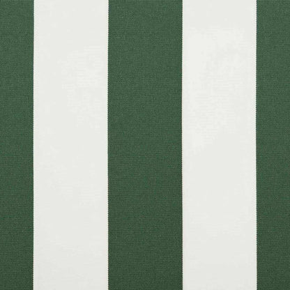 vidaXL Awning Replacement Fabric Green and White 6 x 3.5 m Polyester