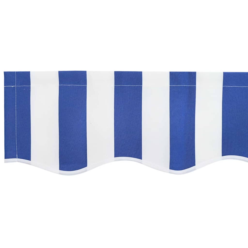 vidaXL Awning Valance Replacement Blue and White 2.5 m Polyester