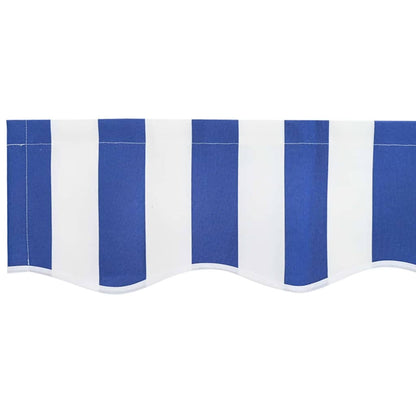 vidaXL Awning Valance Replacement Blue and White 2.5 m Polyester