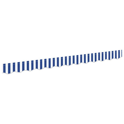 vidaXL Awning Valance Replacement Blue and White 2.5 m Polyester