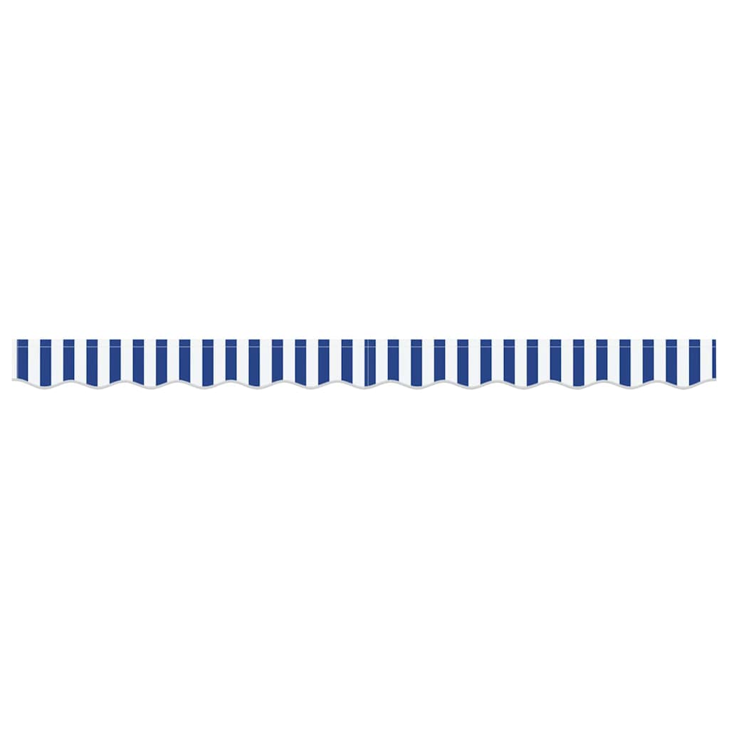 vidaXL Awning Valance Replacement Blue and White 2.5 m Polyester