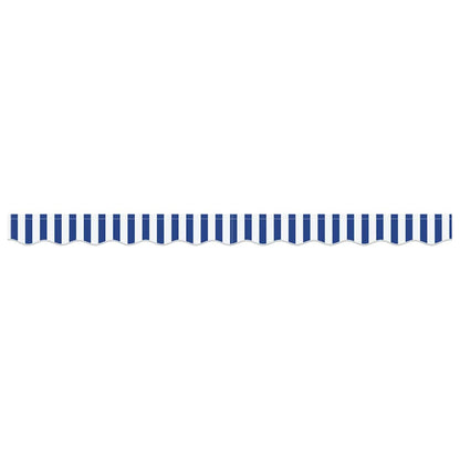 vidaXL Awning Valance Replacement Blue and White 2.5 m Polyester