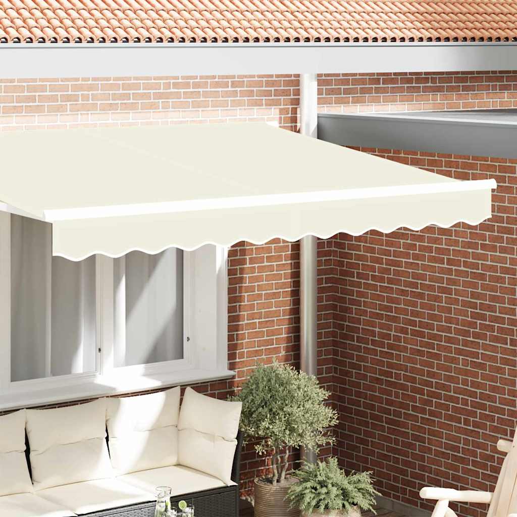 vidaXL Awning Valance Replacement Cream Stripe 2.5 m Polyester