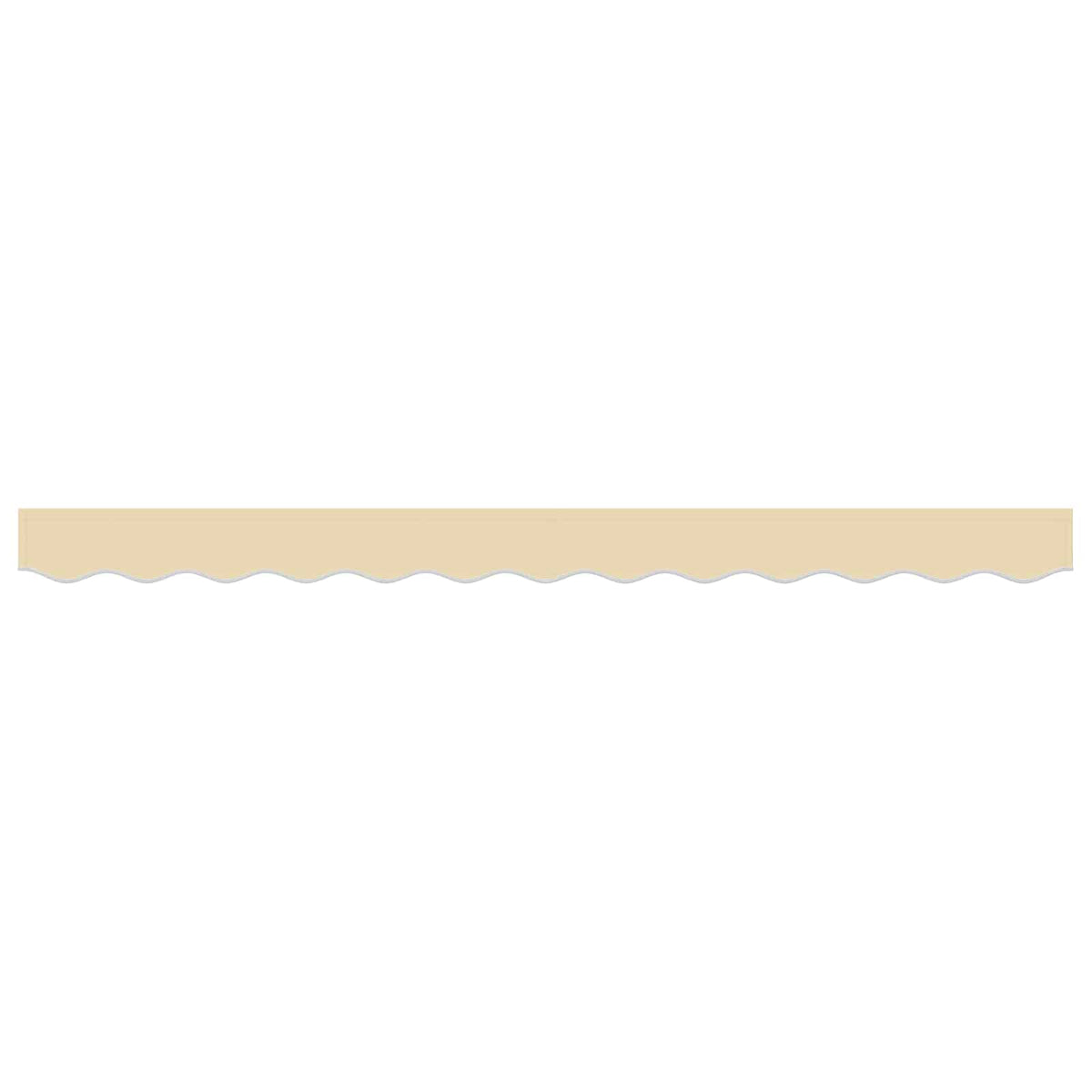 vidaXL Awning Valance Replacement for 2.5 m Cream Polyester