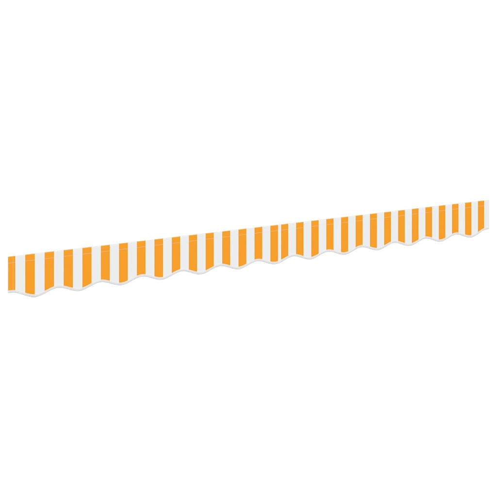 vidaXL Awning Valance Replacement Yellow and White 2.5 m Polyester