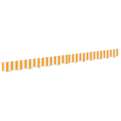 vidaXL Awning Valance Replacement Yellow and White 2.5 m Polyester