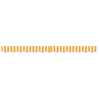 vidaXL Awning Valance Replacement Yellow and White 2.5 m Polyester