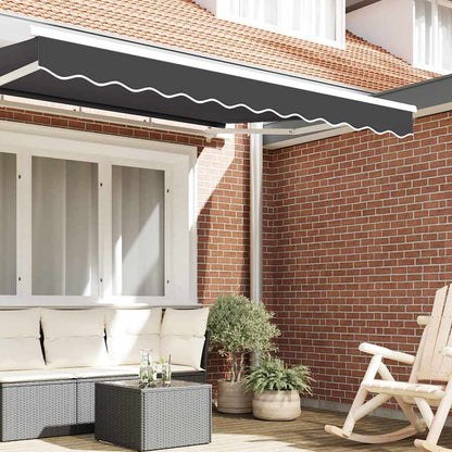 vidaXL Awning Valance Replacement Anthracite Stripe 2.5 m Polyester